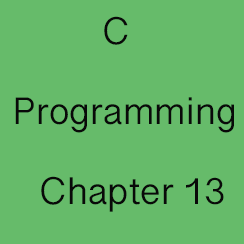 Chapter 13: C language file operations