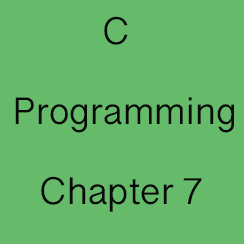Chapter 7: C language Pointers