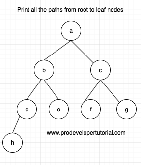 Print all the paths from root node to leaf node